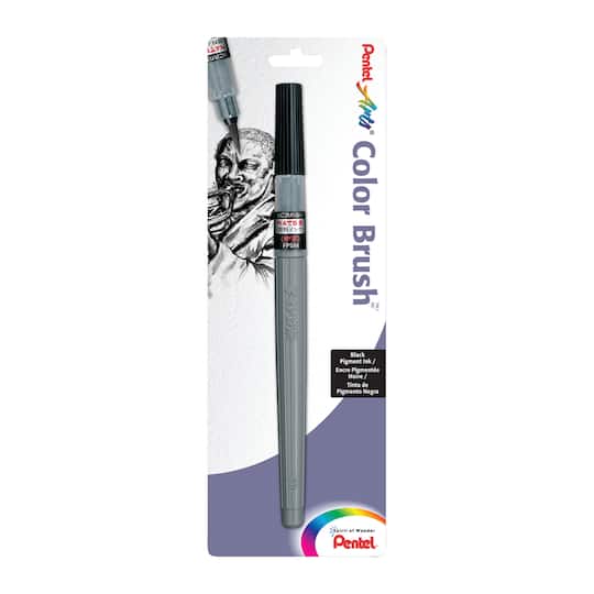 Pentel Arts&#xAE; Color Brush&#x2122; Black Pigment Ink Pen